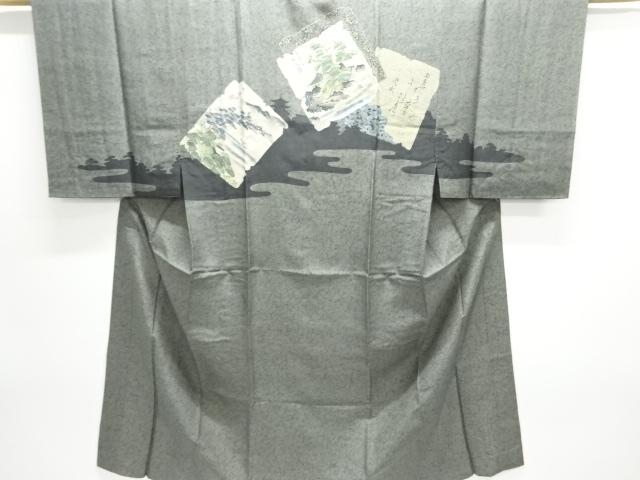 JAPANESE KIMONO / ANTIQUE MENS JUBAN / SILK / THREE VIEWS OF JAPAN